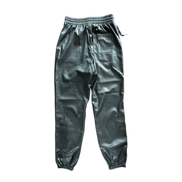 Revolve n:Philanthropy Marten Vegan Faux Leather Joggers in Black Size S - Picture 4 of 7
